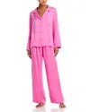 Eberjey Inez Washable Silk Long Pajama Set In Pink