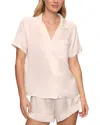 Eberjey Inez Washable Silk Short Pajama Set In Ivory/champagne