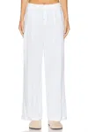 Eberjey Juniors Linen Blend Relaxed Pants In Off White In White