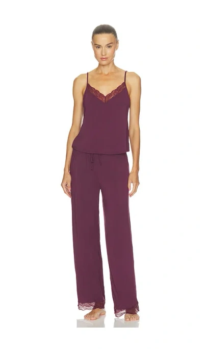Eberjey Kari Cami & Pant Pajama Set In Purple
