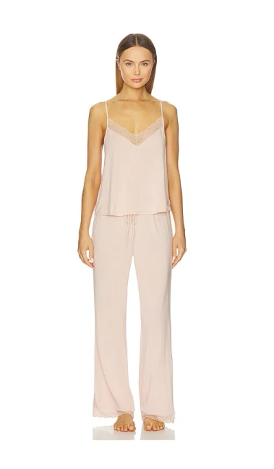 Eberjey Kari Cami & Pant Pj Set In White