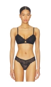 Eberjey Lara Lace Triangle Bralette In Black
