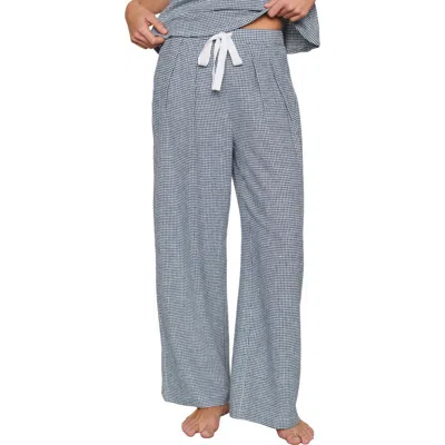 Eberjey Linen Blend Drawstring Lounge Pants In Gray
