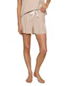 Eberjey Relaxed Tie Waist Linen Blend Shorts In Neutral