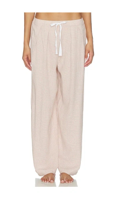 Eberjey Linen Blend Relaxed Pant In Multi