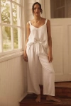Eberjey Linen Blend Relaxed Pants In Neutral