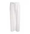 Eberjey Linen-blend Relaxed Pyjama Trousers In White