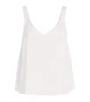 Eberjey Linen-blend V-neck Cami Top In White