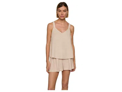 Eberjey Linen Blend V-neck Cami In Neutral