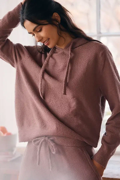 Eberjey Long-sleeve Hoodie In Brown