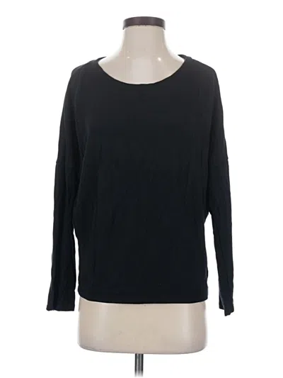 Pre-owned Eberjey Long Sleeve Top Black Boatneck Tops