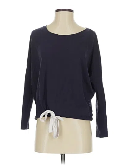 Pre-owned Eberjey Long Sleeve Top Gray Boatneck Tops