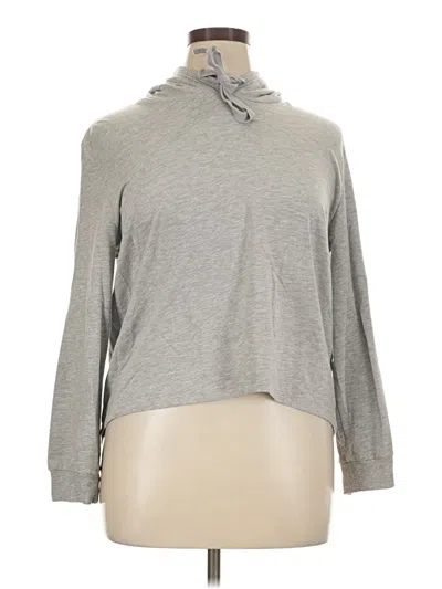 Pre-owned Eberjey Long Sleeve Top Gray Cowl Neck Tops