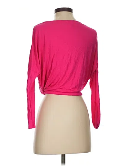 Pre-owned Eberjey Long Sleeve Top Pink Turtleneck Tops