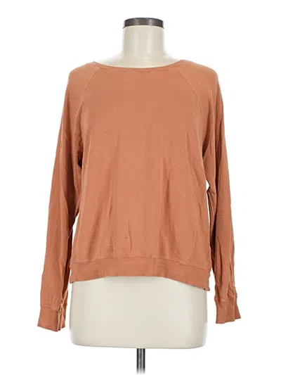 Pre-owned Eberjey Long Sleeve T-shirt In Brown