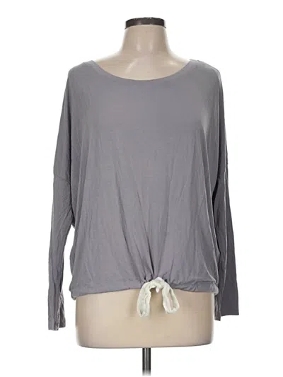 Pre-owned Eberjey Long Sleeve T-shirt In Gray