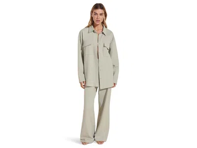 Eberjey Luxe Sweats - The Shacket Women's Clothing Botanical Zen Green: Lg In Gray