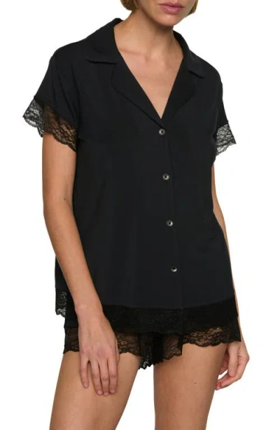 Eberjey Malou Short Pajama Set In Black