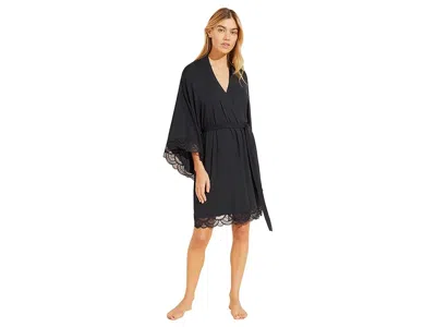 Eberjey Mariana Mademoiselle Kimono Robe In Black