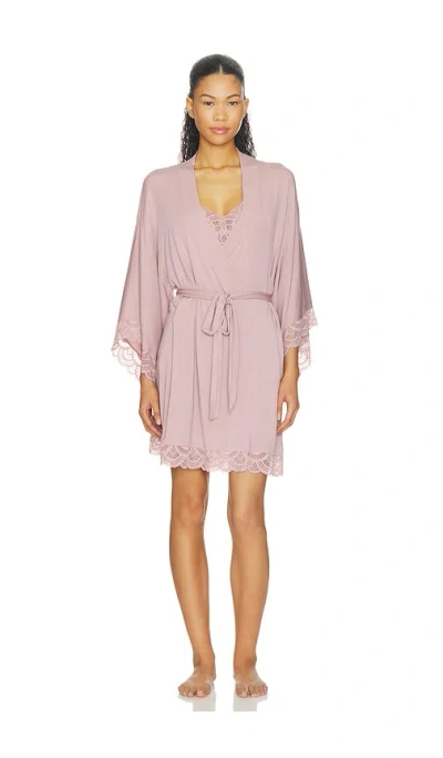 Eberjey Mariana Short Robe In Pink