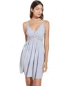 Eberjey Womens Marry Me Mademoiselle Stretch-jersey And Lace Chemise Ice Blue Xl In Blue