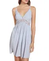 Eberjey Womens Marry Me Mademoiselle Stretch-jersey And Lace Chemise Ice Blue Xl In Ice Blue