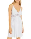 Eberjey The Mademoiselle Lace-trimmed Stretch-tencel™ Modal Chemise In White