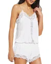 Eberjey Iona Point D'esprit Tulle-trimmed Stretch-modal Playsuit In White