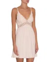 Eberjey The Mademoiselle Lace-trimmed Stretch-tencel™ Modal Chemise In White