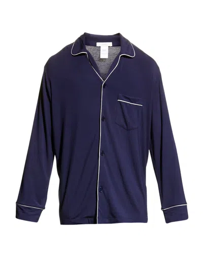 Eberjey Men's William Long-sleeve Pajama Set In Blue