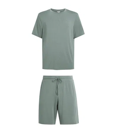 Eberjey Modal Henry Short Pyjama Set In Green