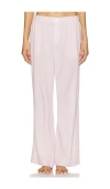 Eberjey Nautico Boxer Pant In Pale Mauve & White