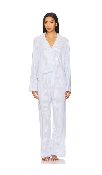 Eberjey Nautico Long Pj Set In Blue