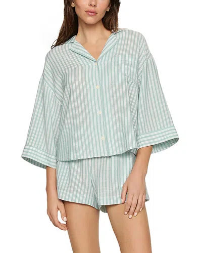 Eberjey Nautico Relaxed Short Pajama Set In Neutral