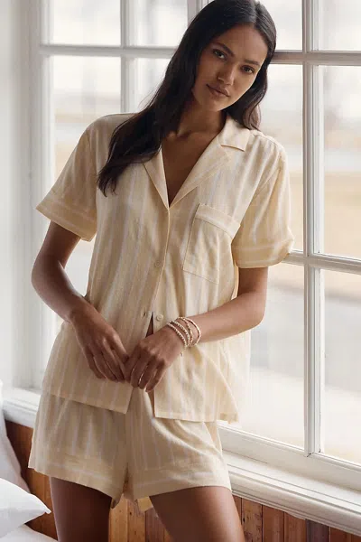 Eberjey Nautico Short Pajama Set In Yellow