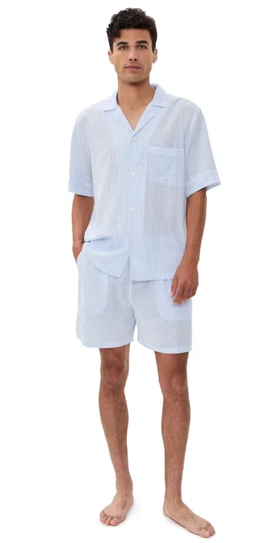 Eberjey Nautico Short Pj Set Nautico White/cornflower Blue
