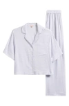 Eberjey Nautico Stripe Pajamas In Feeder Stripes/peppercorn