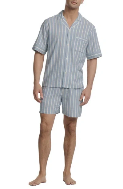 Eberjey Nautico Stripe Short Pajamas In Blue