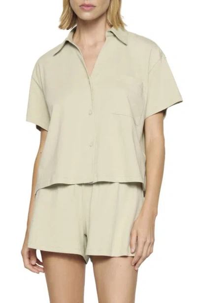 Eberjey Organic Cotton Relaxed Short Pajamas In Neutral