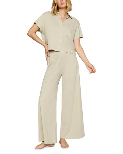 Eberjey Pima Cotton Short Sleeve Pajamas In Neutral
