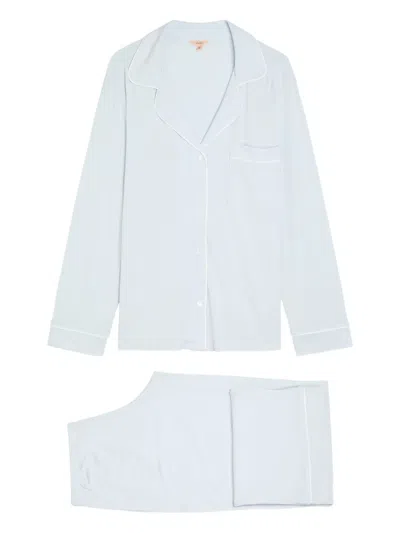 EBERJEY GISELE LONG-SLEEVE PIPED PYJAMAS
