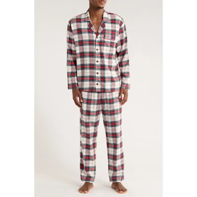 Eberjey Plaid Cotton Flannel Pajamas In Red