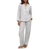 Eberjey Flannel Long Pj Set In Winter Check Heather Grey In Wintercheck Heather Grey