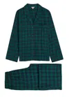 Eberjey Flannel Long Holiday Pajama Set In Green