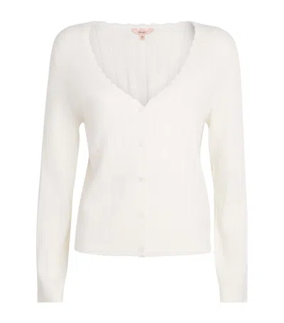 Eberjey Pointelle Cardigan In Ivory