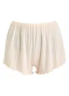 Eberjey Pointelle Cotton-blend Shorts In Ivory
