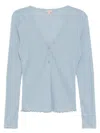 Eberjey Pointelle Henley Top In Blue