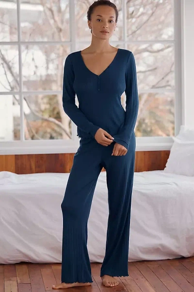 Eberjey Pointelle Pants In Blue