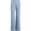 Eberjey Pointelle Rib Pajama Pants In Faded Denim