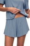 EBERJEY EBERJEY POINTELLE RIB PAJAMA SHORTS